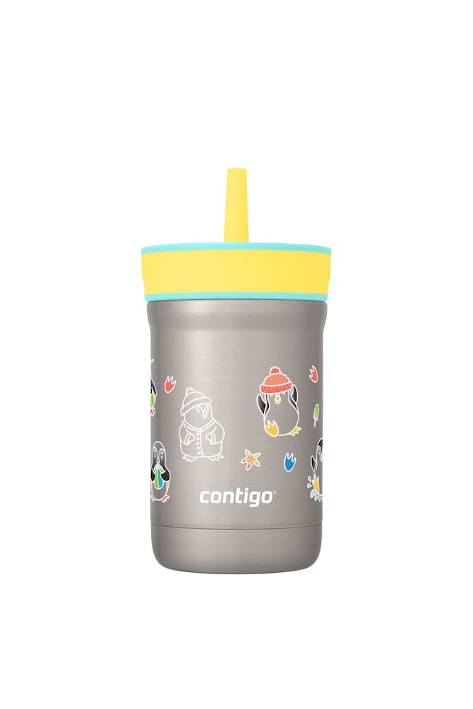 Kids Leighton Spill-Proof Stainless Steel Tumbler with Straw, 12oz V0