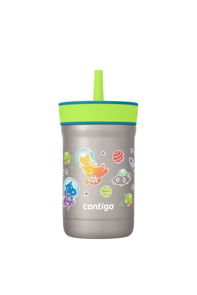 Kids Leighton Spill-Proof Stainless Steel Tumbler with Straw, 12oz V0