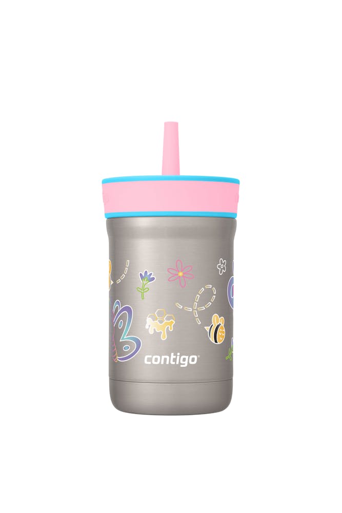 Kids Leighton Spill-Proof Stainless Steel Tumbler with Straw, 12oz V0